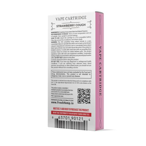 Strawberry Cough - HHC Vape Cart - Sativa - 900mg - Fresh - Thumbnail 3