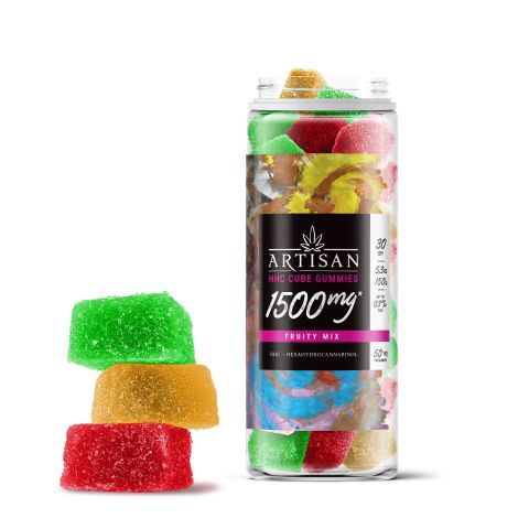 HHC Cube Gummies - 50mg - Fruity Mix - Artisan - Thumbnail 1