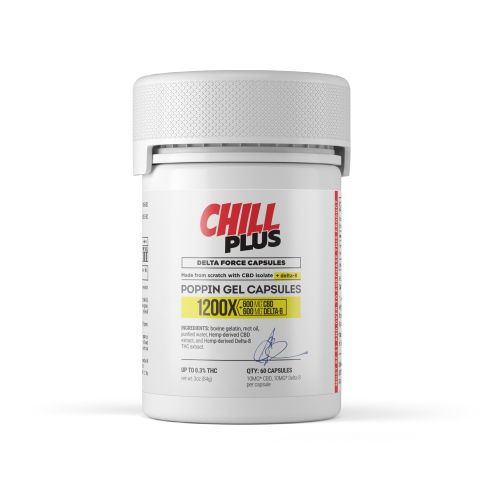 CBD, D8 Capsules - 20mg - Chill Plus - 60ct - Thumbnail 2