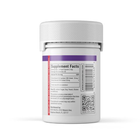 CBG, CBD Capsules - 50mg - Diamond - 60ct - Thumbnail 3