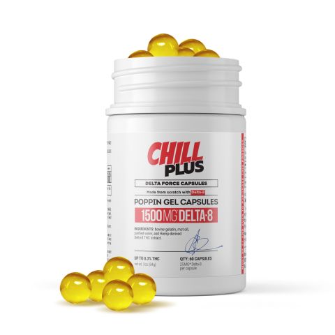 D8 Capsules - 25mg - Chill Plus - 60ct - Thumbnail 1