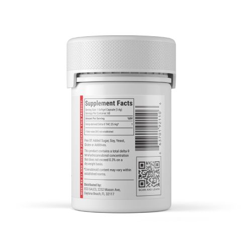D8 Capsules - 25mg - Chill Plus - 60ct - Thumbnail 3
