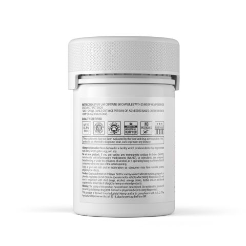 D8 Capsules - 25mg - Chill Plus - 60ct - Thumbnail 4