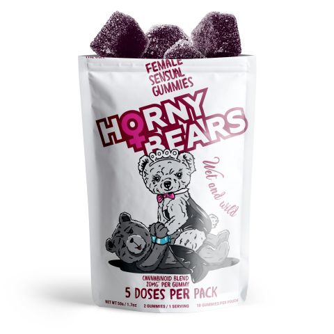 Female Sensual Gummies - D9, THCV, THCP, CBD - 20mg - Horny Bears - Thumbnail 5