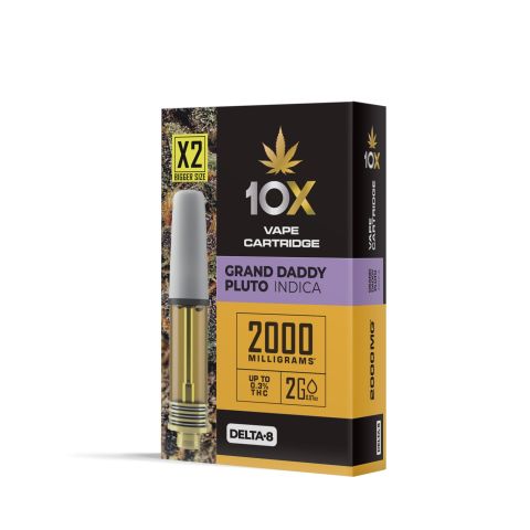 D8 Vape Cart - 2000mg - Grand Daddy Pluto - Indica - 2ml - 10X - Thumbnail 3