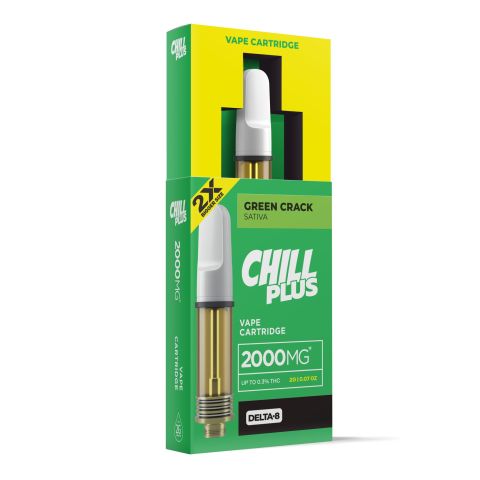 D8 Vape Cart - 2000mg - Green Crack - Sativa - 2ml - Chill Plus - Thumbnail 2