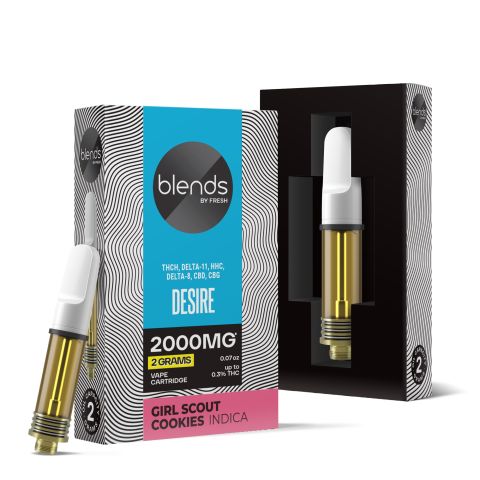 Desire Blend - 2000mg - Indica Vape Cart - 2ml - Blends by Fresh - Thumbnail 1