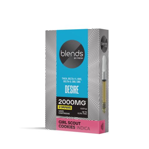 Desire Blend - 2000mg - Indica Vape Cart - 2ml - Blends by Fresh - Thumbnail 3