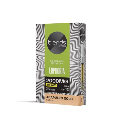 Euphoria Blend - 2000mg - Sativa Vape Cart - 2ml - Blends by Fresh - Thumbnail 3