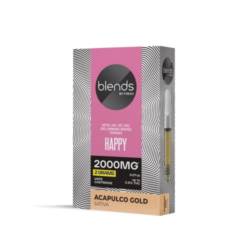 Happy Blend - 2000mg - Sativa Vape Cart - 2ml - Blends by Fresh - Thumbnail 3