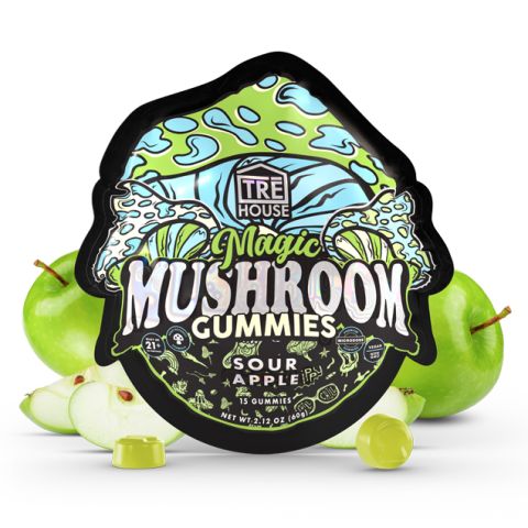 Magic Mushroom Gummies - 2mg - Sour Apple - Tre House - Thumbnail