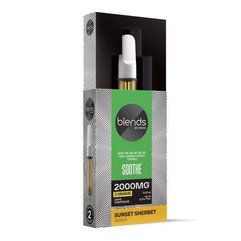 Soothe Blend - 2000mg - Indica Vape Cart - 2ml - Blends by Fresh - Thumbnail 2
