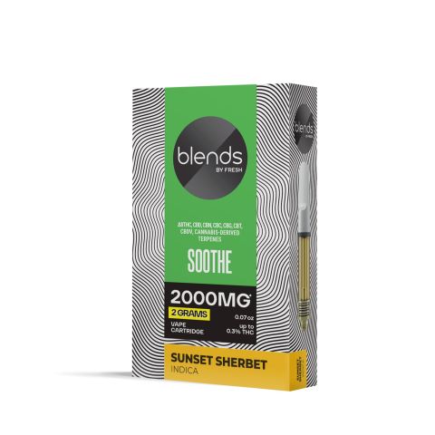 Soothe Blend - 2000mg - Indica Vape Cart - 2ml - Blends by Fresh - Thumbnail 3
