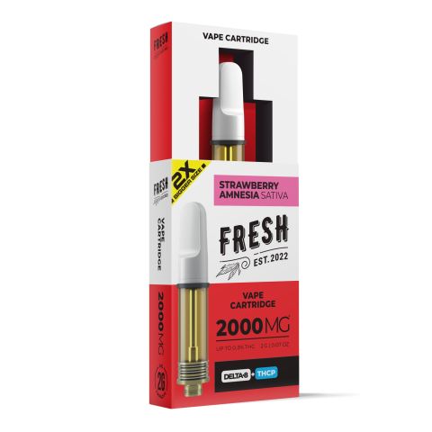 THCP, D8 Vape Cart - 2000mg - Strawberry Amnesia - Sativa - 2ml - Fresh - Thumbnail 3
