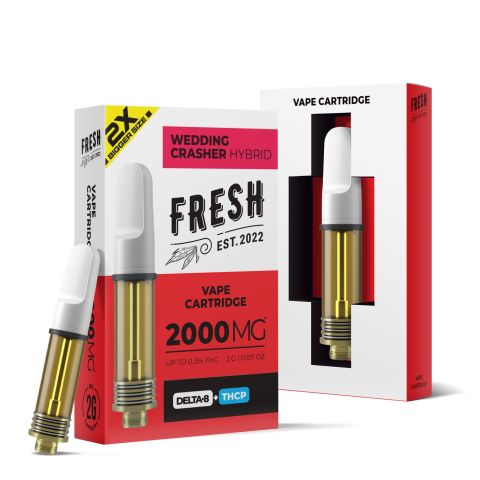 THCP, D8 Vape Cart - 2000mg - Wedding Crasher - Hybrid - 2ml - Fresh - Thumbnail 1