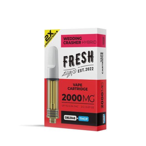 THCP, D8 Vape Cart - 2000mg - Wedding Crasher - Hybrid - 2ml - Fresh - Thumbnail 2