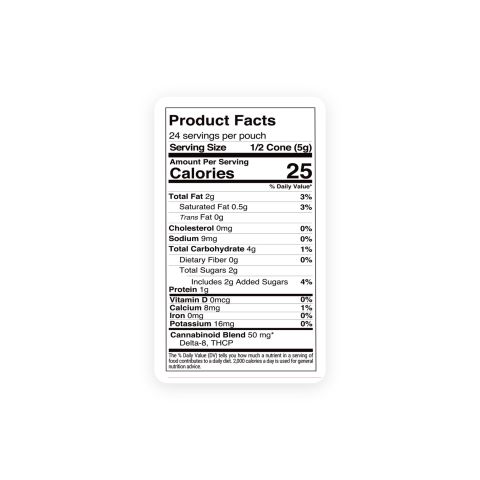 D8, THCP Waffle Cones - 100mg - Coconut Flakes + Milk Chocolate - Chill Plus - Thumbnail 3