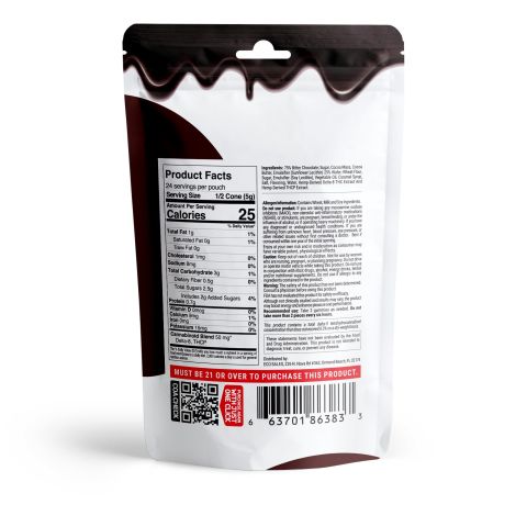 D8, THCP Waffle Cones - 100mg - Dark Chocolate Waffle Cones - Chill Plus - Thumbnail 3