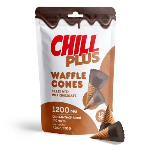 D8, THCP Waffle Cones - 100mg - Milk Chocolate - Chill Plus - Thumbnail 4