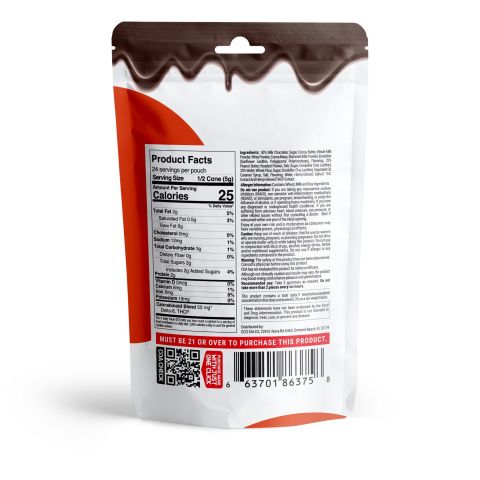 D8, THCP Waffle Cones - 100mg - Peanut Butter + Milk Chocolate - Chill Plus - Thumbnail 4