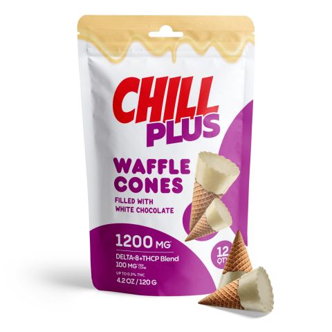 D8, THCP Waffle Cones - 100mg - White Chocolate - Chill Plus - Thumbnail 5