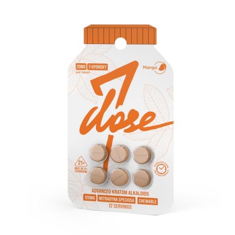 7-Hydroxy Tablets - 20mg - Mango - 6ct - 7Dose