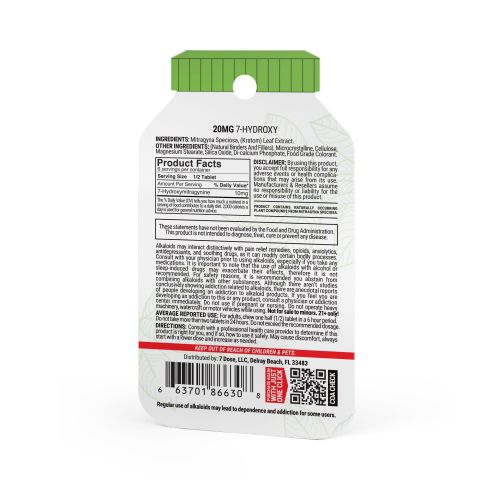 7-Hydroxy Tablets - 20mg - Mint - 3ct - 7Dose - Thumbnail 6