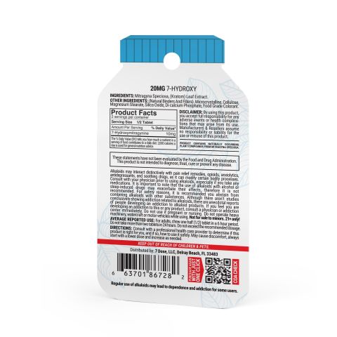 7-Hydroxy Tablets - 20mg - Unflavored - 1ct - 7Dose - Thumbnail 6
