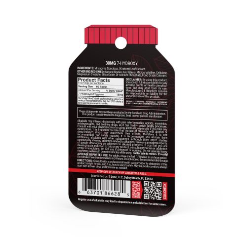 7-Hydroxy Tablets - 30mg - Berries - 3ct - 7Dose - Thumbnail 6
