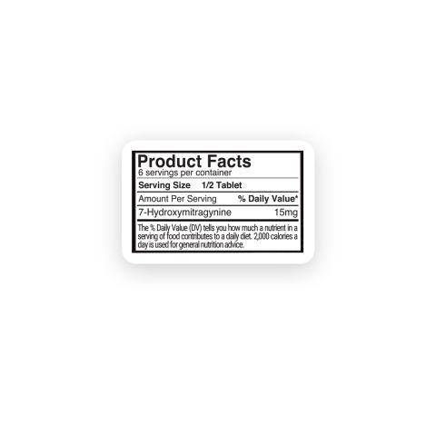 7-Hydroxy Tablets - 30mg - Unflavored - 3ct - 7Dose - Thumbnail 6