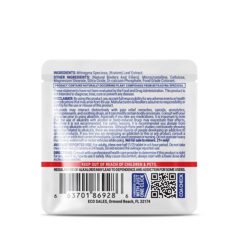 7-Hydroxy Tablets - 20mg - Unflavored - 1ct - Blutabs - Thumbnail 5