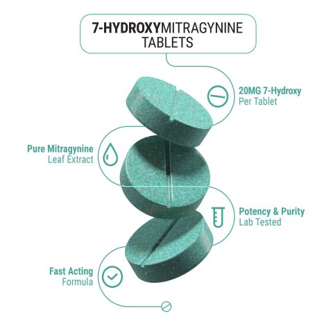 7-Hydroxy Tablets - 20mg - Unflavored - 2ct - Hocus Pocus - Thumbnail 3