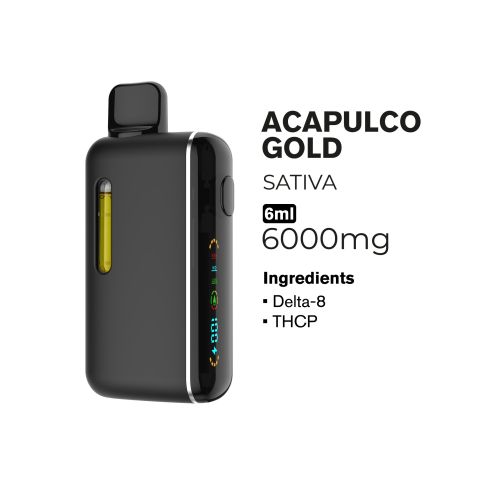 D8, THCP Vape Pen - 6000mg - Acapulco Gold - Sativa - 6ml - Fresh - Thumbnail 2