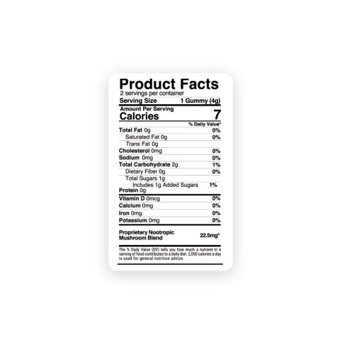 Nootropic Mushroom Blend Gummies - 22.5mg - Fruity Blend - Hocus Pocus - Thumbnail 6