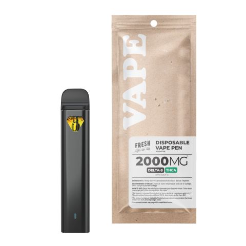 THCA, D8 Vape Pen - 2000mg - White Buffalo - Sativa - 2ml - Fresh - Thumbnail 1
