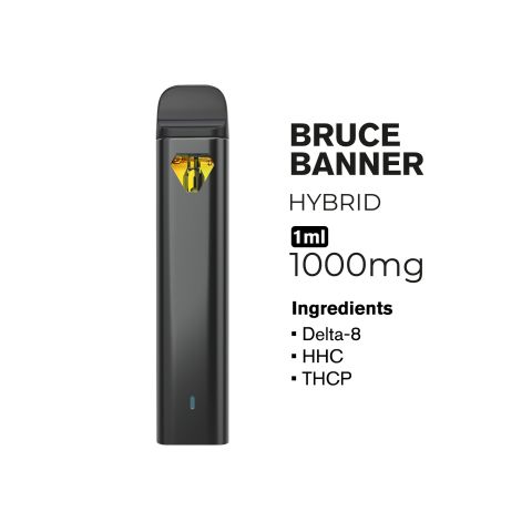 THCP, D8, HHC Vape Pen - 1000mg - Bruce Banner - Hybrid - 1ml - Fresh - Thumbnail 2