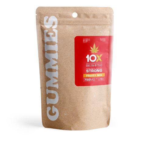 CBD, D8 Gummies - 25mg - Fruity Mix - 10X - Thumbnail 2