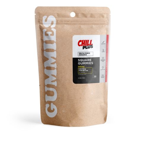 CBD Isolate, D8 Gummies - 20mg - Delta Force Squares - Chill Plus - Thumbnail 2