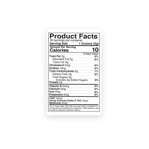 CBN, D9, Melatonin Gummies - 20mg - Chill Plus - Thumbnail 5