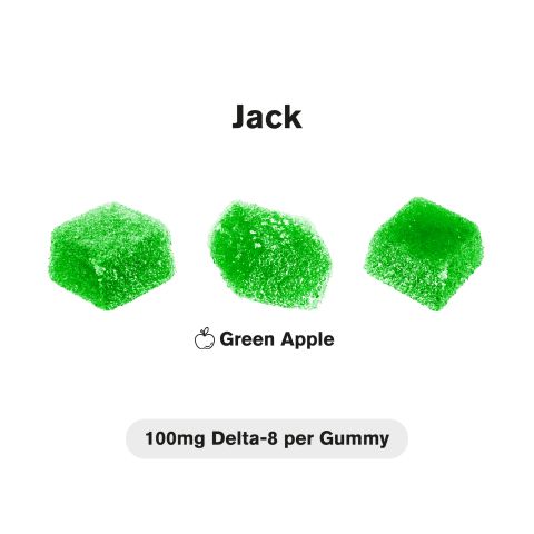 Delta 8 + Live Resin Gummies - 100mg - Jack Herer - Sativa - Thumbnail 3