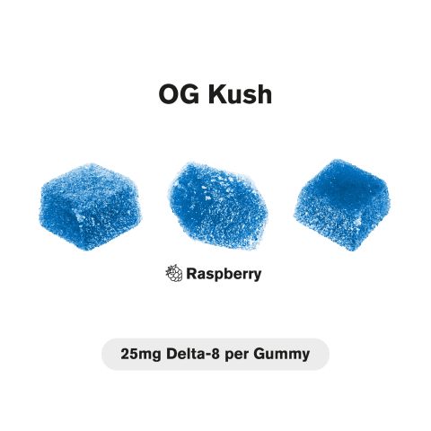 Delta 8 + Live Resin Gummies - 25mg - OG Kush - Hybrid - Thumbnail 3