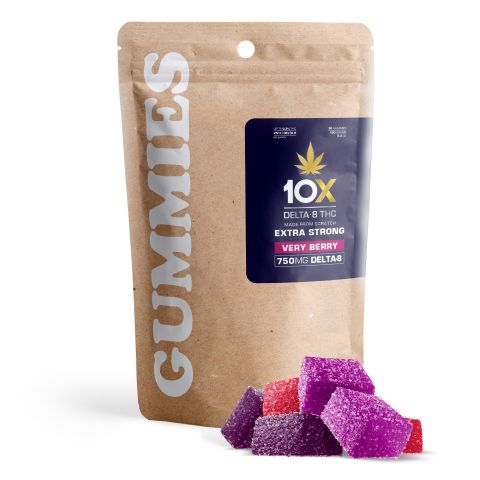 Delta 8 THC Gummies - 25mg - Very Berry - 10X - Thumbnail 1