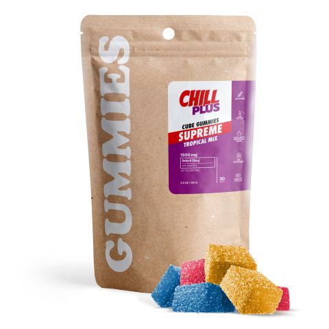 Delta 8 THC Gummies - 50mg - Tropical Mix - Chill Plus - Thumbnail 1