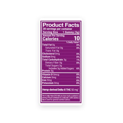 Delta 8 THC Gummies - 50mg - Tropical Mix - Chill Plus - Thumbnail 5