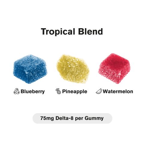 Delta 8 THC Gummies - 75mg - Tropical Mix - Chill Extreme - Thumbnail 3