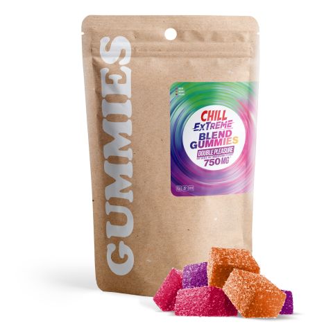 Double Pleasure Blend - 25mg - D9, Broad Spectrum CBD Gummies - Chill Extreme - Thumbnail 1