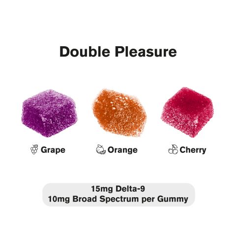 Double Pleasure Blend - 25mg - D9, Broad Spectrum CBD Gummies - Chill Extreme - Thumbnail 3