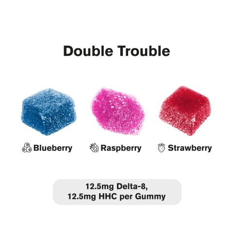 Double Trouble Blend - 25mg - D8, HHC Gummies - Chill Extreme - Thumbnail 3