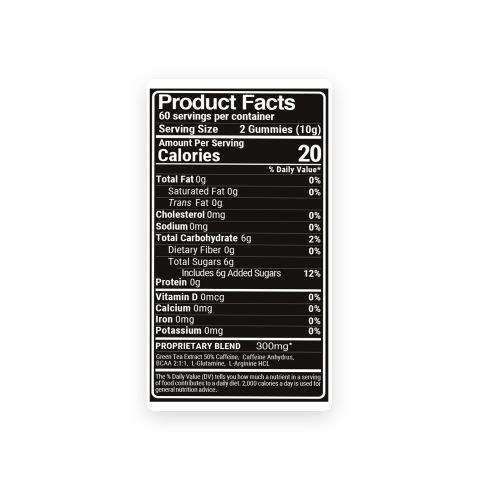 Energy Boost Supplement - Energy Gummies - 30 Count - Thumbnail 5