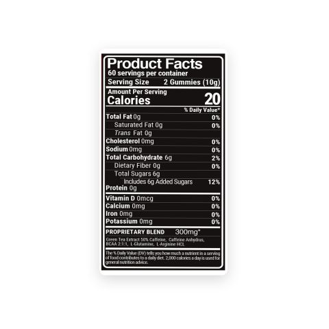 Energy Boost Supplement - Sugarless Energy Gummies - 30 Count - Thumbnail 5